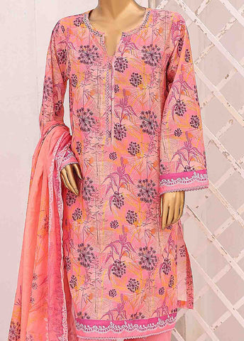 Bin Saeed Fabric - SM-0566 B-PR- 3 Piece Printed Stitched Suit