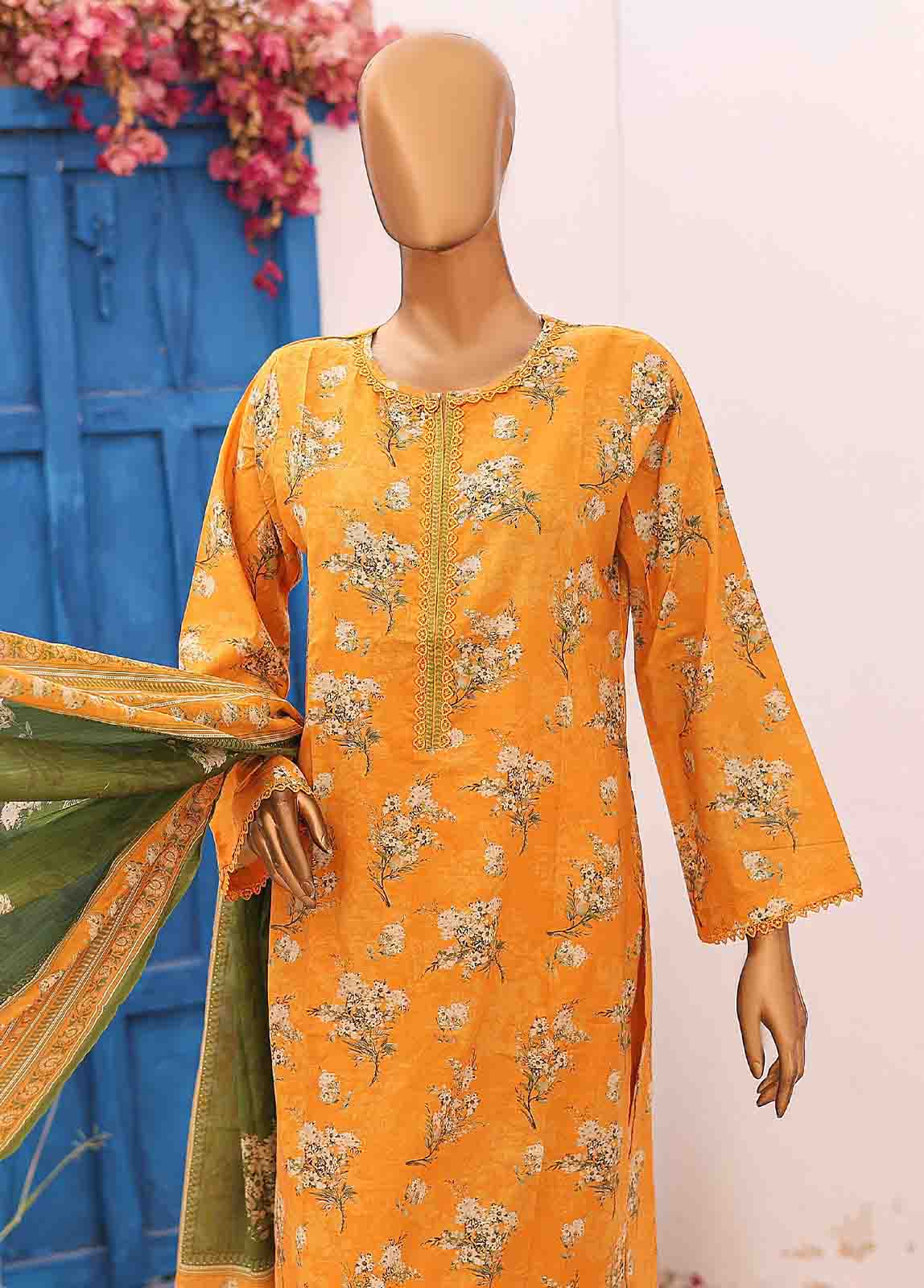 Bin Saeed Fabric - SM-0571 A-PR- 3 Piece Printed Stitched Suit