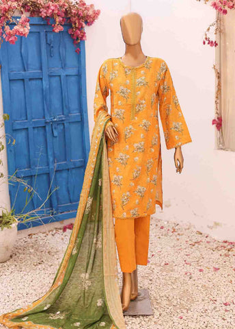 Bin Saeed Fabric - SM-0571 A-PR- 3 Piece Printed Stitched Suit