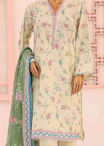 Bin Saeed Fabric - SM-0577 A-PR- 3 Piece Printed Stitched Suit