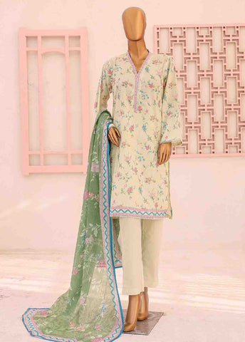 Bin Saeed Fabric - SM-0577 A-PR- 3 Piece Printed Stitched Suit