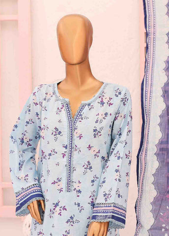 Bin Saeed Fabric - SM-0578 A-PR- 3 Piece Printed Stitched Suit