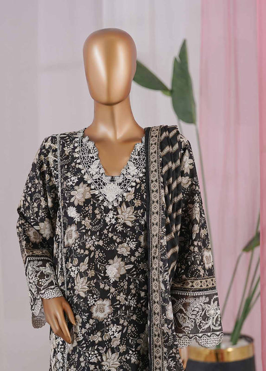 NSM-058-EMBC-3 Piece Chikankari Stitched Suit