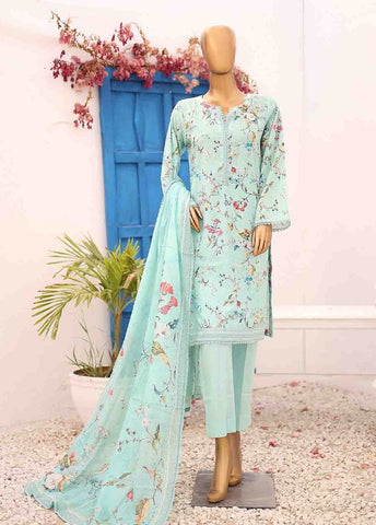 Bin Saeed Fabric - SM-0580 A-PR- 3 Piece Printed Stitched Suit