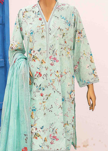 Bin Saeed Fabric - SM-0580 B-PR- 3 Piece Printed Stitched Suit