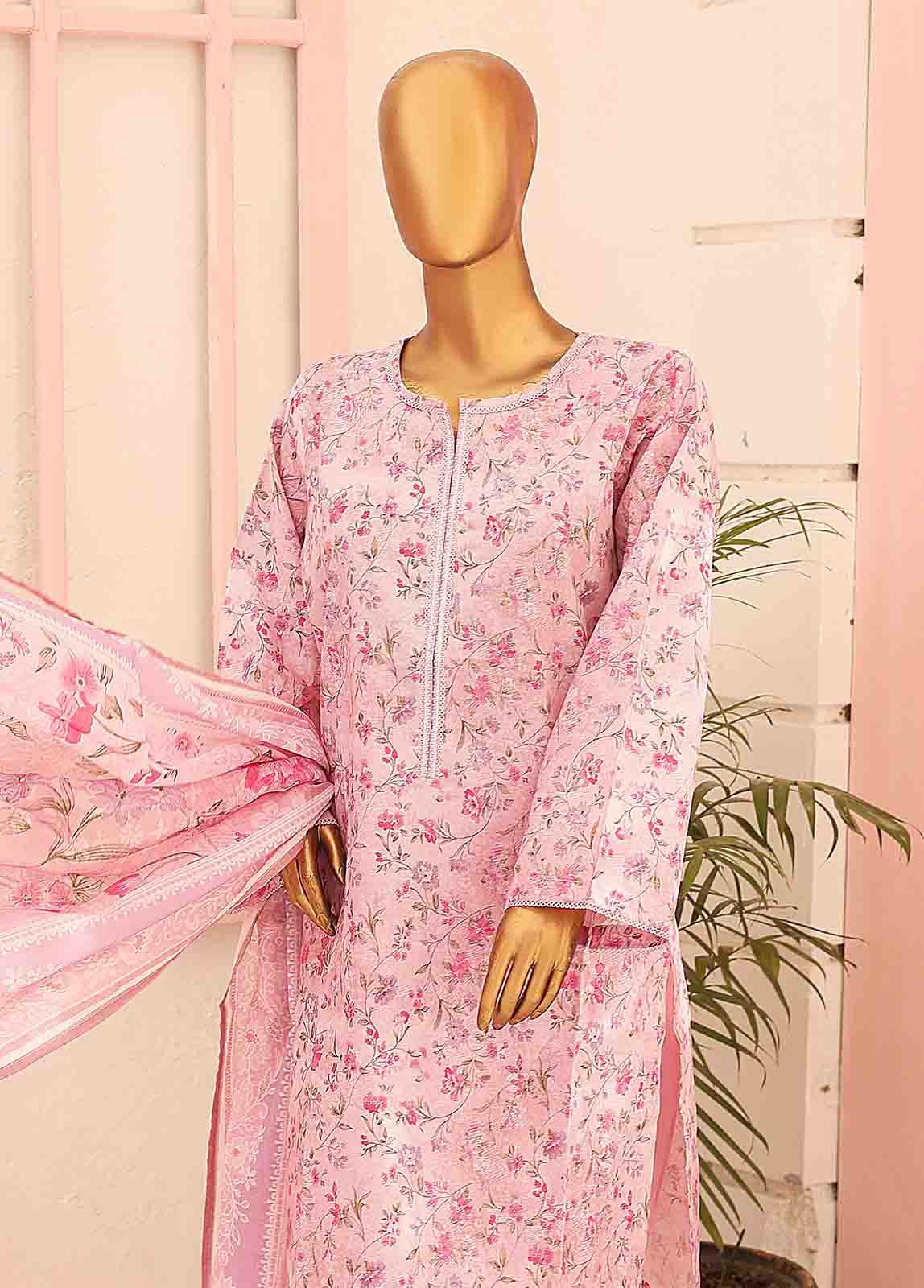Bin Saeed Fabric - SM-0582 A-PR- 3 Piece Printed Stitched Suit