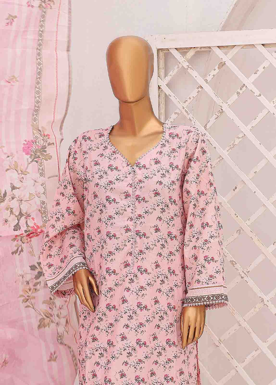 Bin Saeed Fabric - SM-0583 A-PR- 3 Piece Printed Stitched Suit