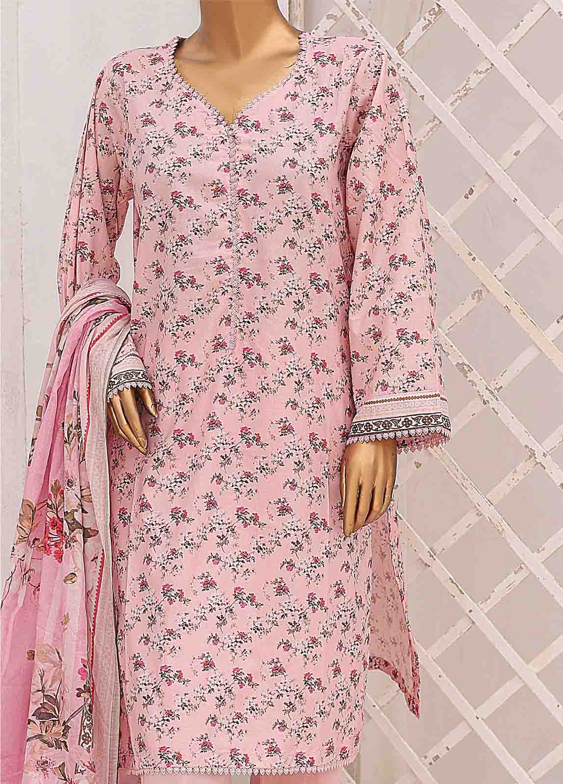 Bin Saeed Fabric - SM-0583 A-PR- 3 Piece Printed Stitched Suit