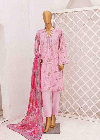 Bin Saeed Fabric - SM-0584-A-PR- 3 Piece Printed Stitched Suit