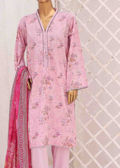 SM-0584 B-PR- 3 Piece Printed Stitched Suit