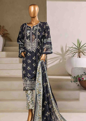 Bin Saeed Fabric - SM-059-EMB- 3 Piece Embroidered Stitched Suit