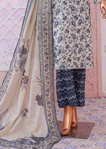 Bin Saeed Fabric - SM-059 R- 3 Piece Printed Stitched Suit