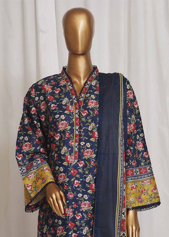 Bin Saeed Fabric - SM-06- 3 Piece Printed Stitched Suit