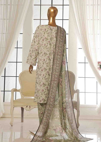 Bin Saeed Fabric - SM-061- 3 Piece Printed Stitched Suit