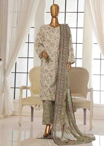Bin Saeed Fabric - SM-061- 3 Piece Printed Stitched Suit
