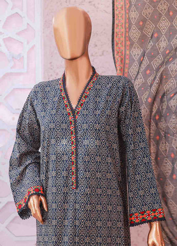 Bin Saeed Fabric - SM-063 R- 3 Piece Printed Stitched Suit