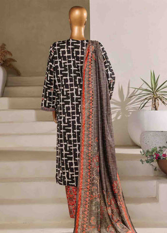 SM-064-EMB- 3 Piece Embroidered Stitched Suit