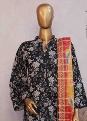 SM-069- 3 Piece Printed Stitched Suit