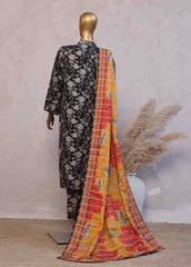 SM-069- 3 Piece Printed Stitched Suit