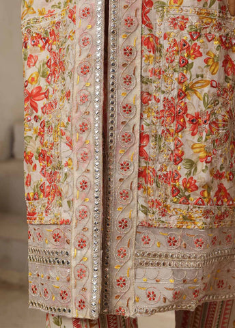 Bin Saeed Fabric - SM-076-EMBC-3 Piece Chikankari Stitched Suit