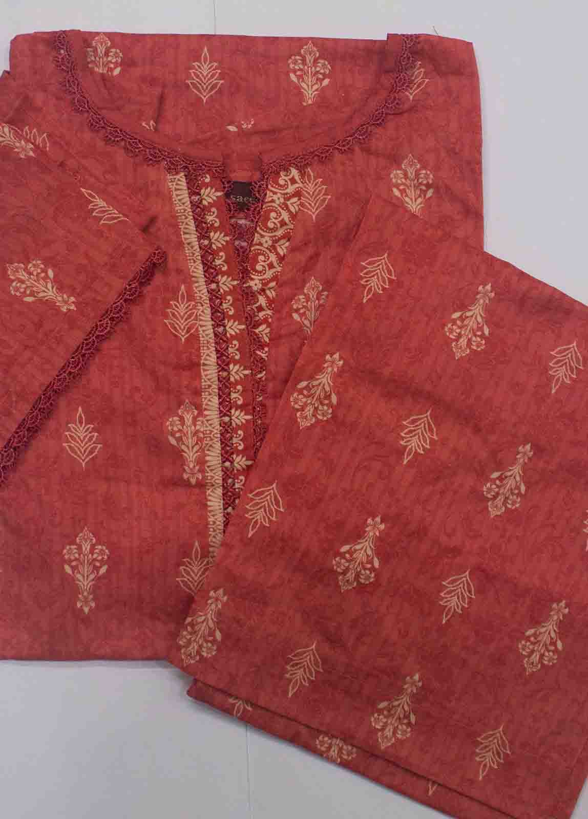 NSM-0782- 2 Piece Printed Cotton Stitched Co Ords