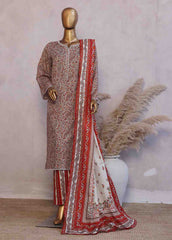 SM-078- 3 Piece Printed Stitched Suit