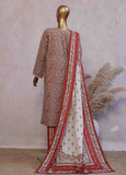 SM-078- 3 Piece Printed Stitched Suit