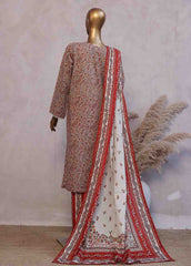 SM-078- 3 Piece Printed Stitched Suit