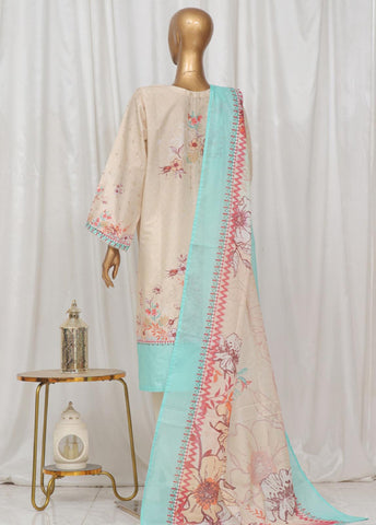 Bin Saeed Fabric - SM-08- 3 Piece Printed Stitched Suit