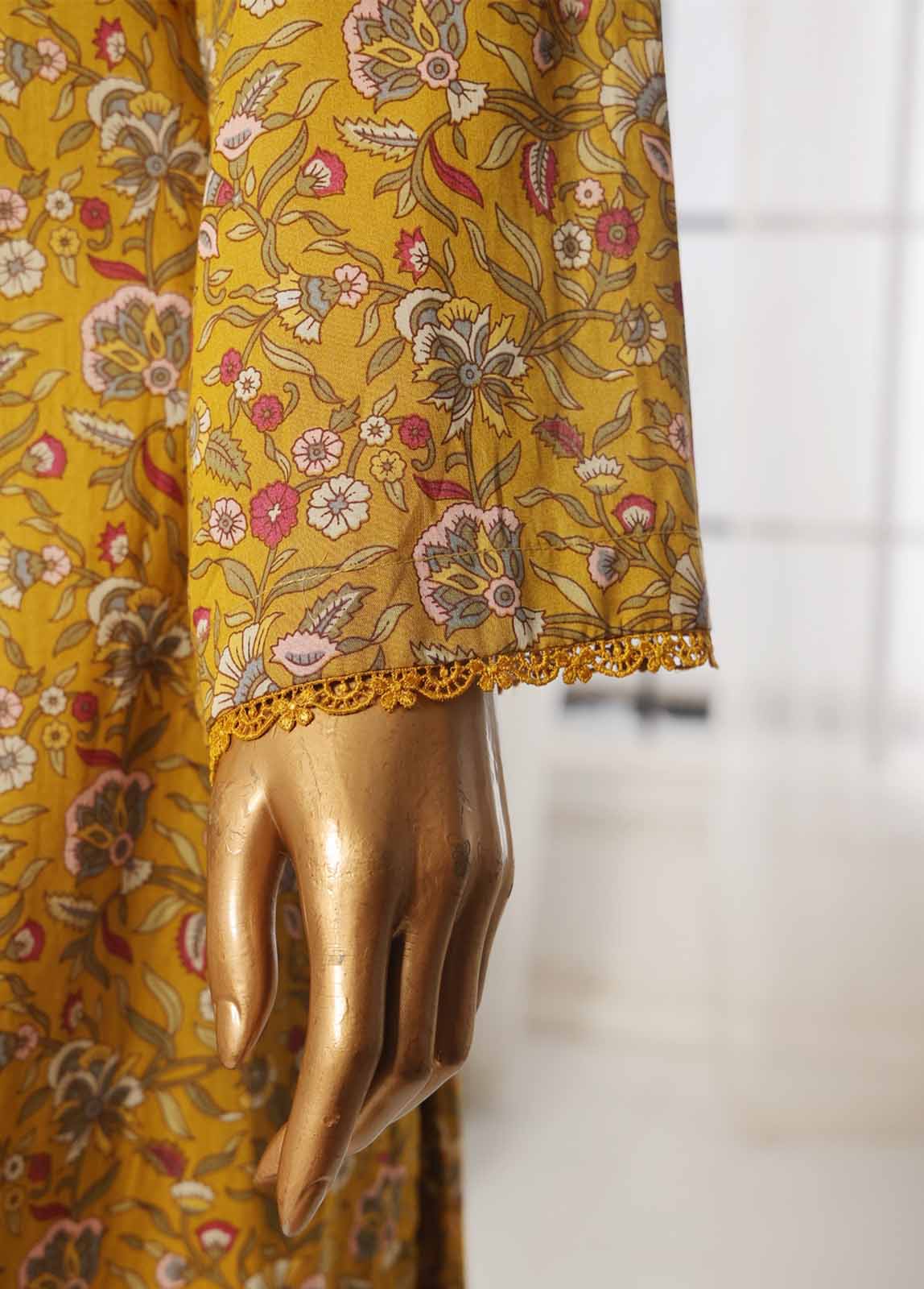 Bin Saeed Fabric - SM-080- 3 Piece Printed Stitched Suit