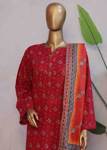 Bin Saeed Fabric - SM-087- 3 Piece Printed Stitched Suit