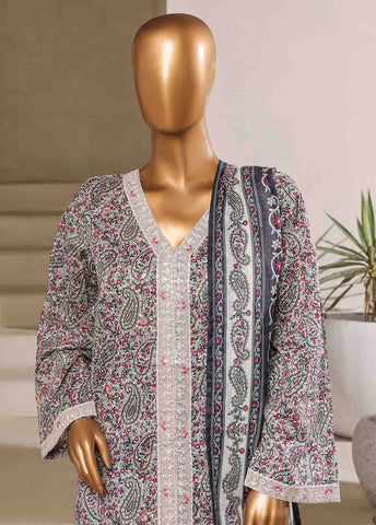 Bin Saeed Fabric - SM-088-EMB- 3 Piece Embroidered Stitched Suit
