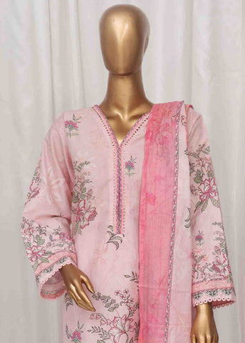 Bin Saeed Fabric - SM-09- 3 Piece Printed Stitched Suit