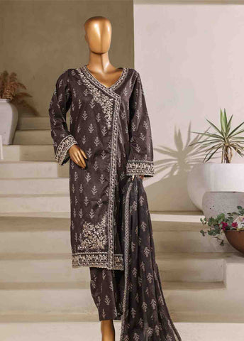 Bin Saeed Fabric - SM-091-EMB- 3 Piece Embroidered Stitched Suit