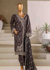 SM-091-EMB- 3 Piece Embroidered Stitched Suit