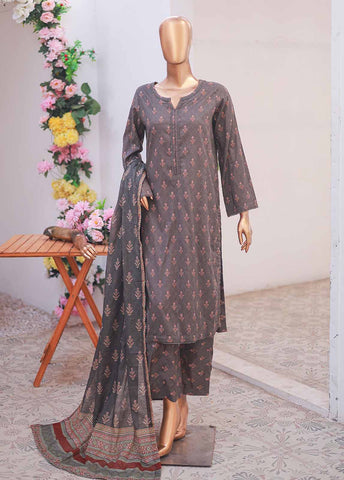 Bin Saeed Fabric - SM-092- 3 Piece Printed Stitched Suit