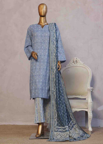 Bin Saeed Fabric - SM-094- 3 Piece Printed Stitched Suit