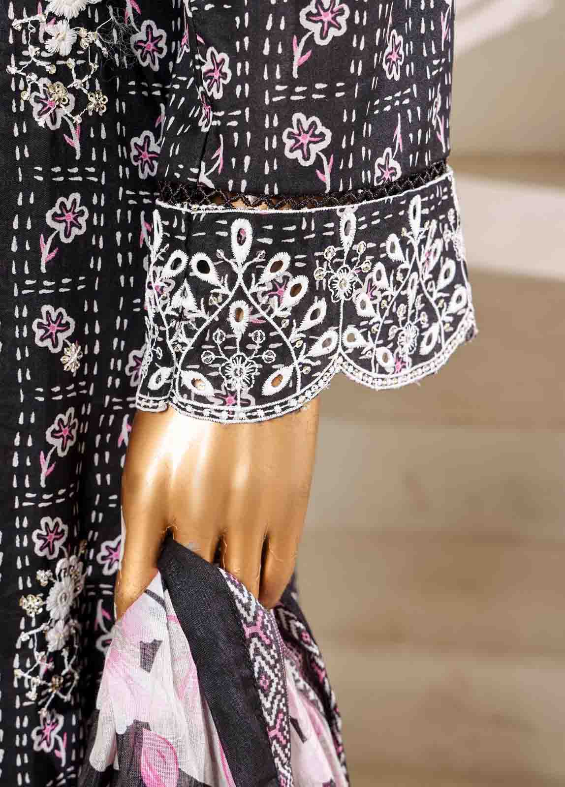 Bin Saeed Fabric - SM-095-EMB- 3 Piece Embroidered Stitched Suit