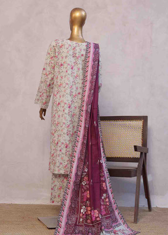 Bin Saeed Fabric - SM-096- 3 Piece Printed Stitched Suit