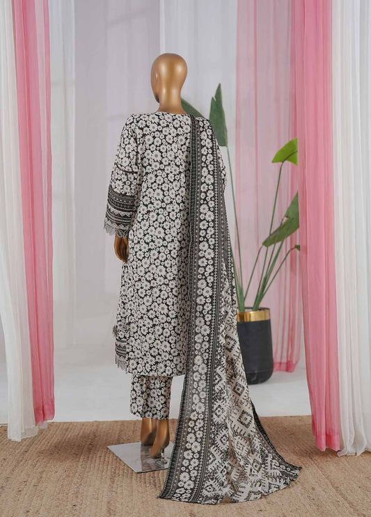 SM-097-EMBC-3 Piece Chikankari Stitched Suit