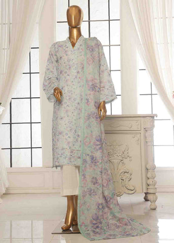 Bin Saeed Fabric - SM-097- 3 Piece Printed Stitched Suit