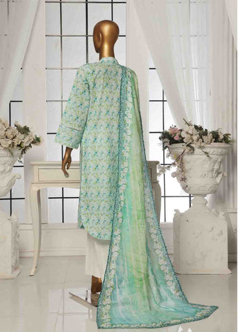 Bin Saeed Fabric - SM-099- 3 Piece Printed Stitched Suit