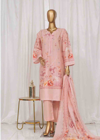 Bin Saeed Fabric - SM-10- 3 Piece Printed Stitched Suit