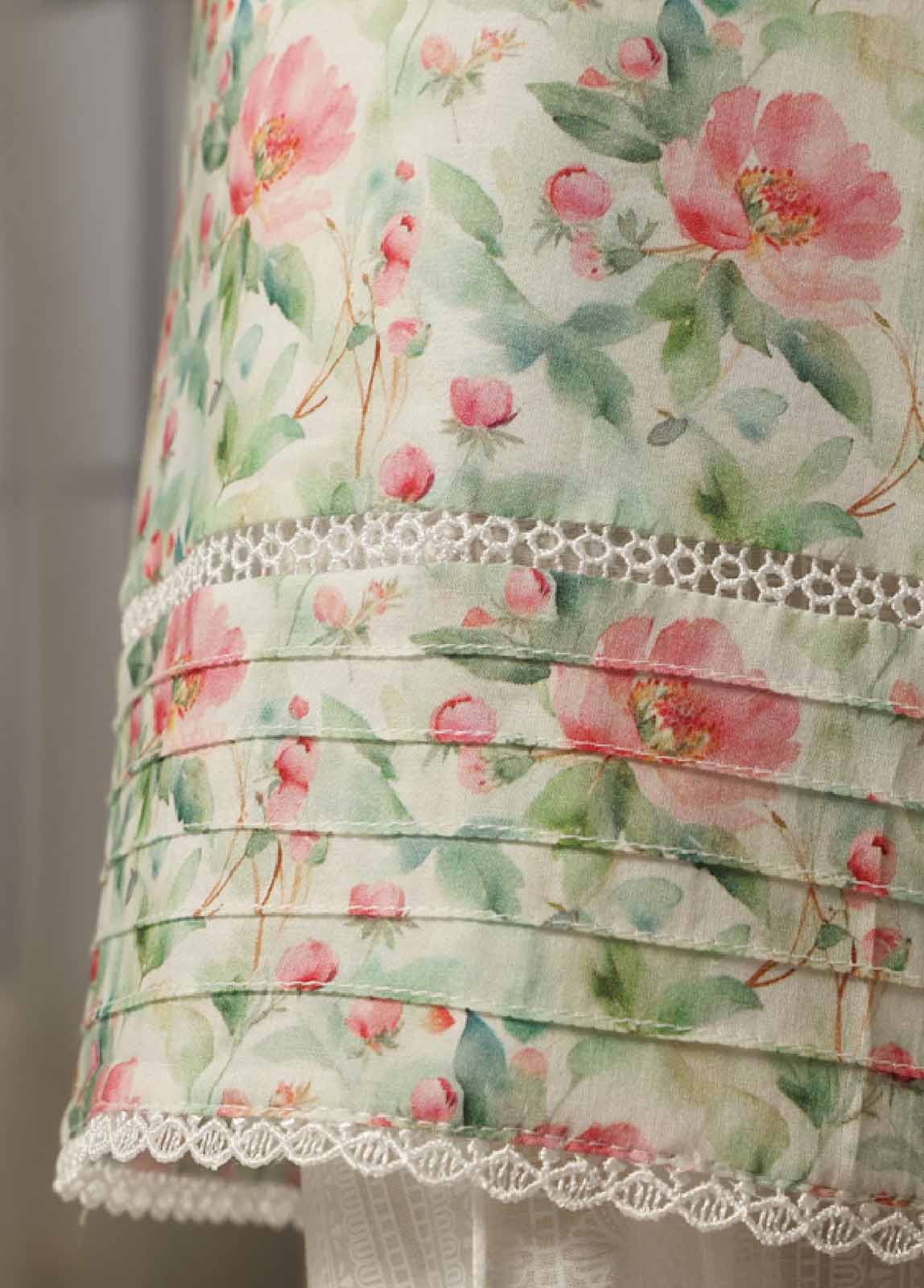 Bin Saeed Fabric - SM-100 - 3 Piece Printed Stitched Suit