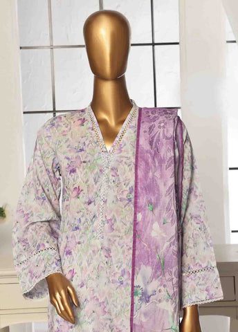 Bin Saeed Fabric - SM-102- 3 Piece Printed Stitched Suit
