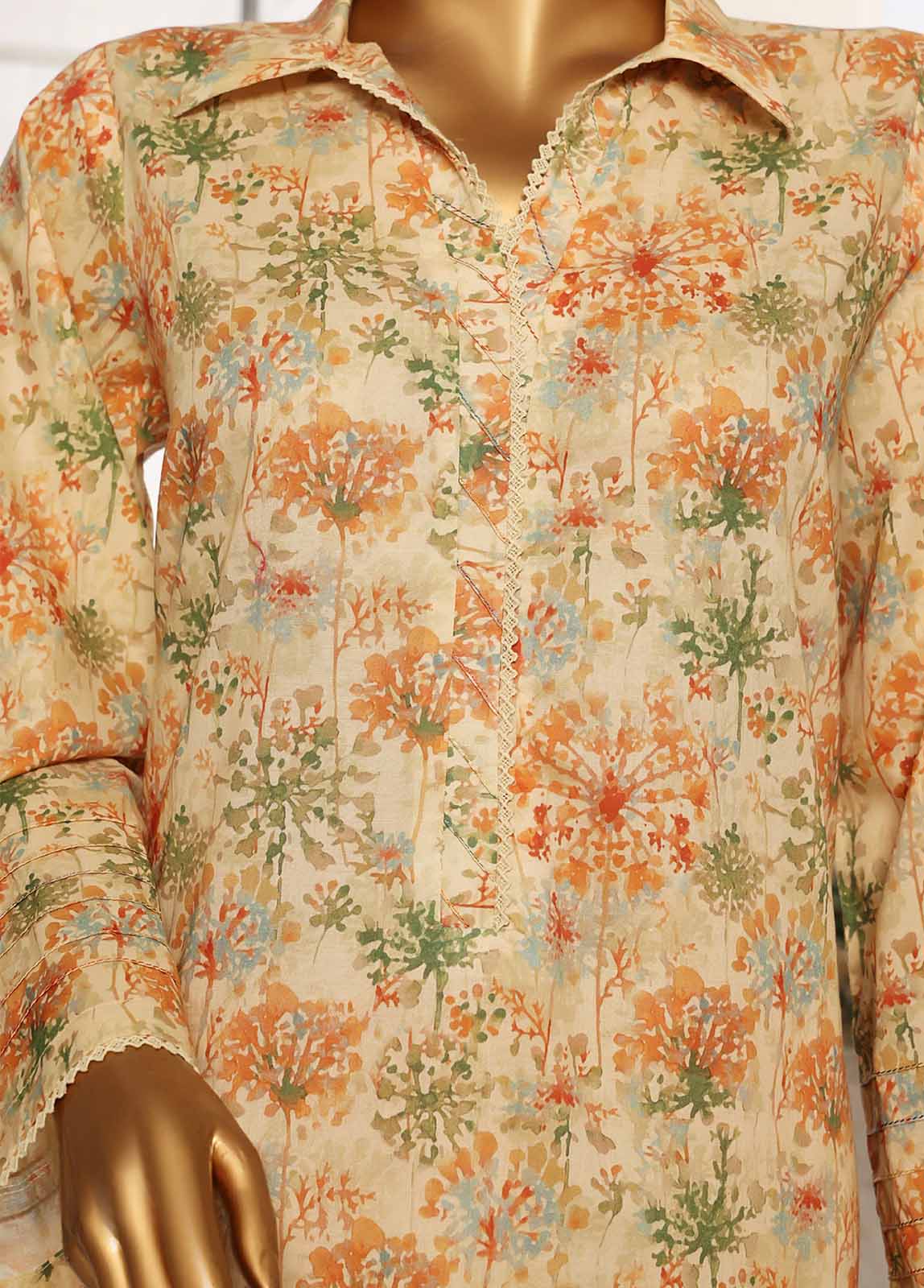 Bin Saeed Fabric - SM-106- 3 Piece Printed Stitched Suit