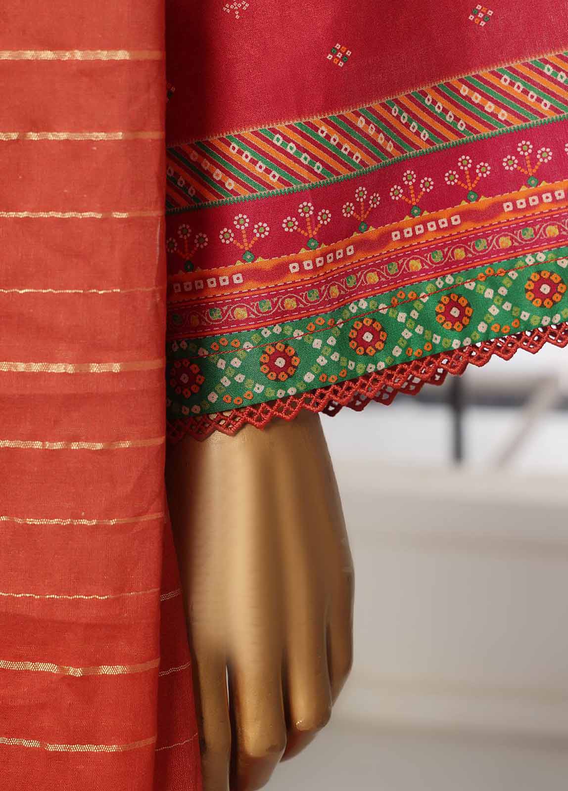 Bin Saeed Fabric - SM-109- 3 Piece Printed Stitched Suit