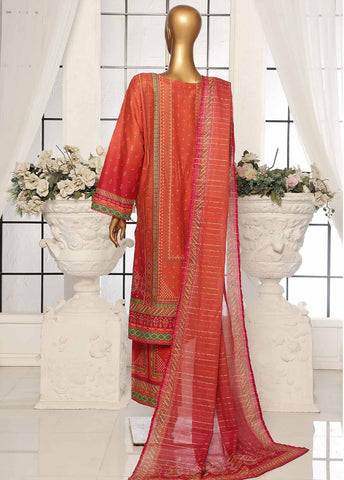 Bin Saeed Fabric - SM-109- 3 Piece Printed Stitched Suit