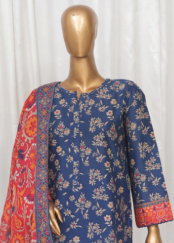 Bin Saeed Fabric - SM-11- 3 Piece Printed Stitched Suit