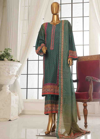 Bin Saeed Fabric - SM-111- 3 Piece Printed Stitched Suit